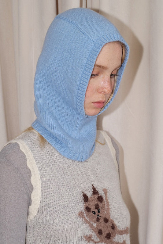 Woll-Sturmhaube, einteilig, warme Strickmütze