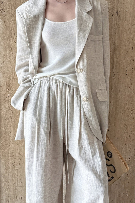 Lässiger Anzugblazer aus Tencel-Leinen