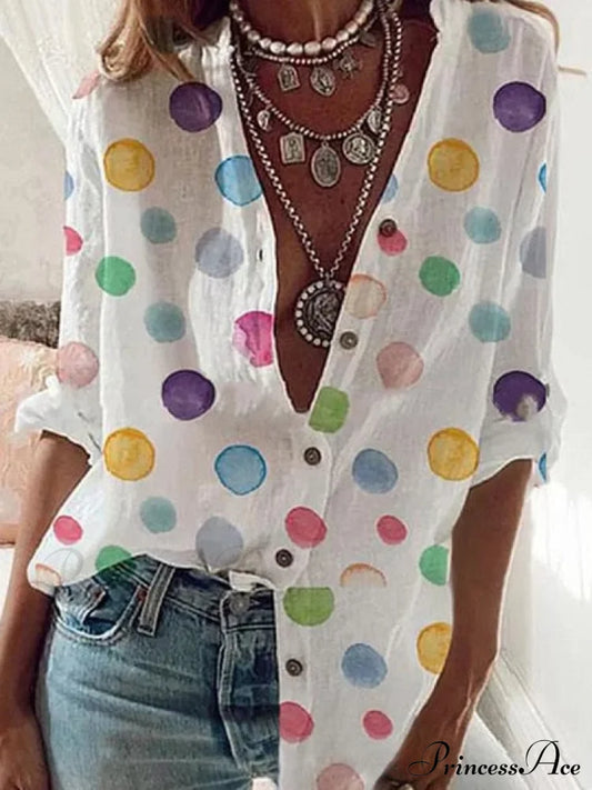 For Blouse - Long Women Loose Arm Size Large Casual Fashion Top S / Pink