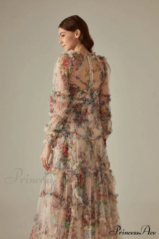 Georgina – Stilvolles Maxikleid mit Rüschen