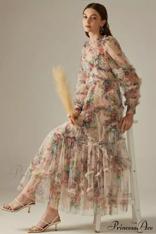 Georgina – Stilvolles Maxikleid mit Rüschen