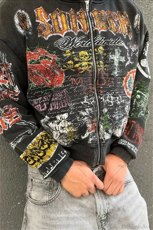 Gothic Punk Streetwear Hoodie