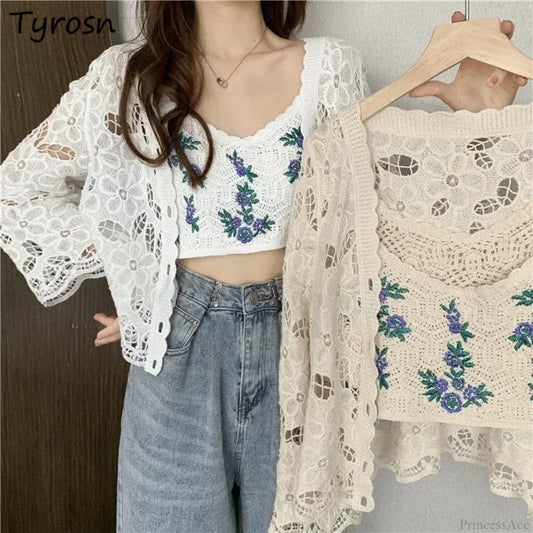 Hollow Out Elegant Long Sleeve Shrug Cardigan cardiagn-250126