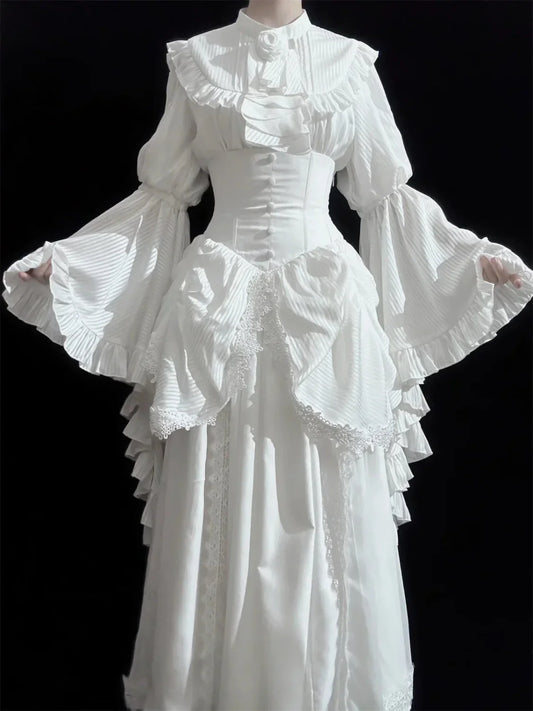 Ivory Frill Sleeve Blouse