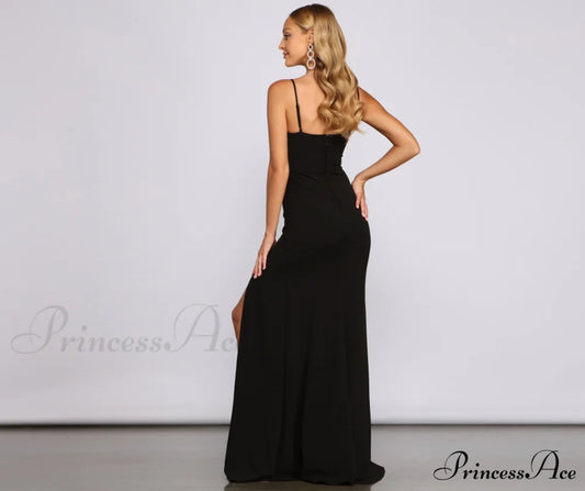 Jianna Formal Stylish A-Line Crepe Dress S.o. Long Dresses