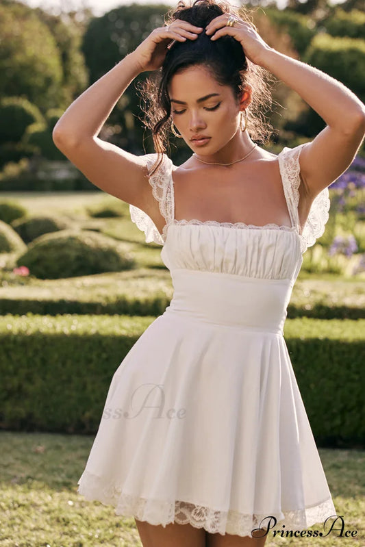 Kaia Ivory Stylish A-Line Mini Dress 8 Days / 4 S White
