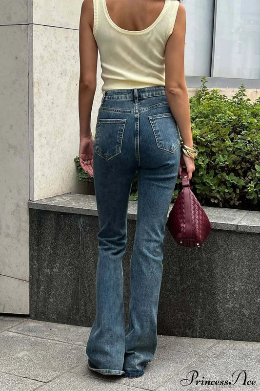 Low Rise Slim Stretchy Flared Elegant Jeans