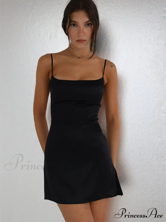 Mirror Palais Stylish Silk Mini Dress 4 Days / 2 Xs Black