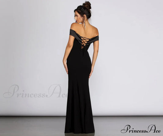 Monet Off Stylish Shoulder Evening Gown S.o. Long Dresses