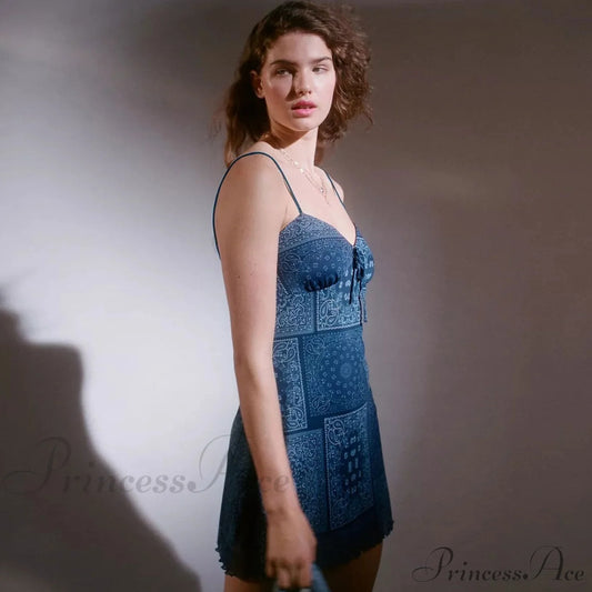 Paisley Lace Sweetheart Sleeveless Modern Crop Tank Top - Apricot M / Blue Sun Dresses