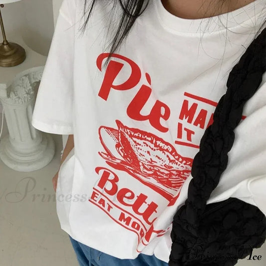 Pie Printed Stylish Graphic Tee T Shirt