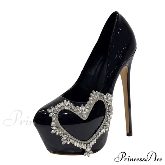 Pink High Heels Women Pumps With Crystal Platform Stiletto - Spring/Autumn Fashion Round Toe