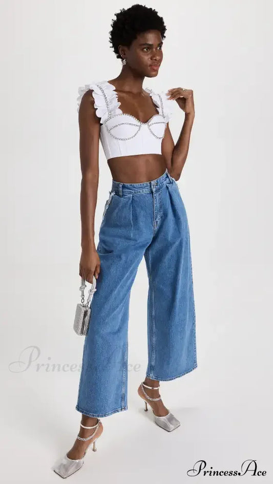 Poplin Elegant Ruffle Bustier 4 Days / 00 Xxs White