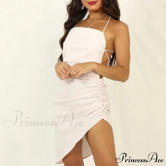 Promotion Summer Solid Color Women’s Hollow Out Korean Leisure Elegant Mini Y2K Clothes Sexy