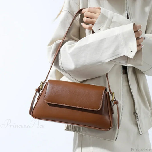 Retro Solid PU Leather Winter Shoulder Bag shoulder-250126