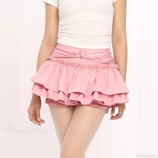 Ruffle Slim Cake Layer Skirt skirts-250223