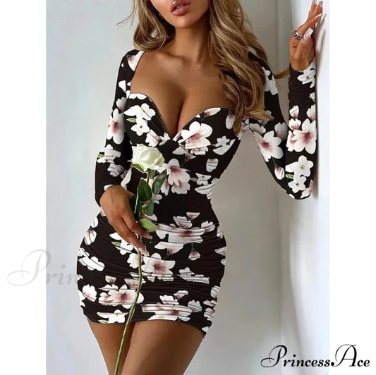 Women's Sheath Short Mini Dress Black/Gray __stock:200 casual dresses clothes dresses refund_fee:1200 show-color-swatches