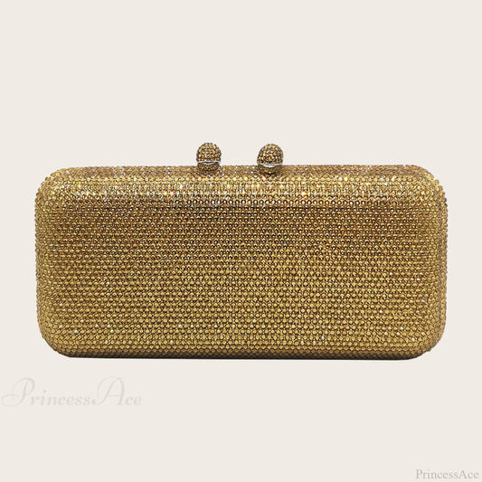 Shining Evening Wedding Clutch Fashion Party Shoulder Bag Gold clutchbag-250126
