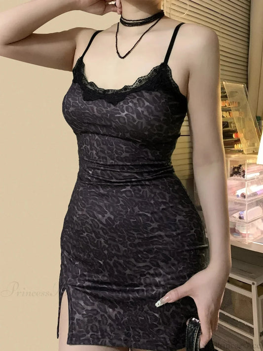 Spotted Lace Bodycon Mini Dress