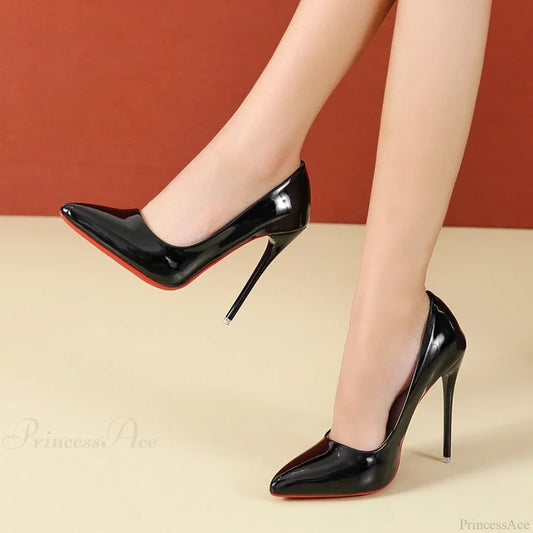 Spring Banquet Party Solid Color Comfortable Outdoor Casual Women Shoes High Heel Black / 35
