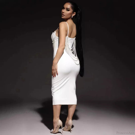 Stylish Black & White Lace Party Dress Prom Dress promdress-250223