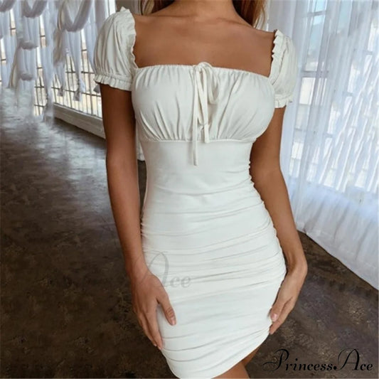 Stylish Moves Eyelet Mini Dress White / Xs Dressy Dresses