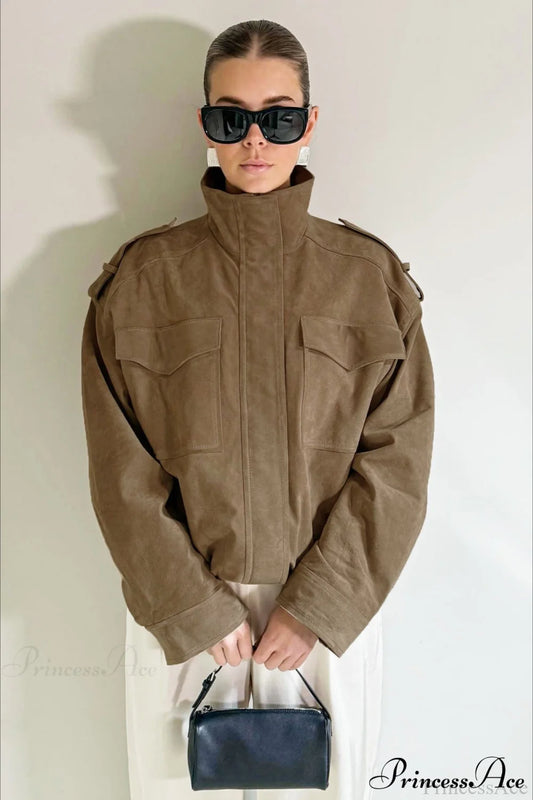 Suede Chic Retro Jacket Coat