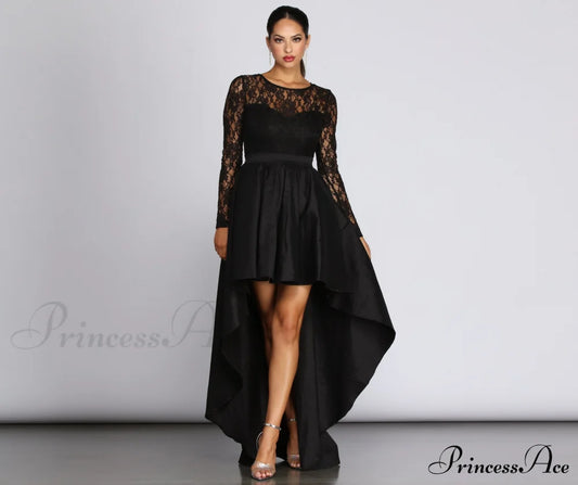 Tamia Lace Drama Dress - Lady Occasions