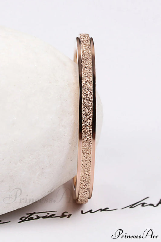 Titanium Steel Minimalist Simple Closed Rings Rose Gold / 6