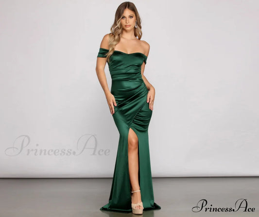 Valencia Formal Off The Shoulder Wrap Dress - Lady Occasions