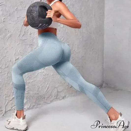 Waist Striped Mesh Fitness Outdoor Running Legging