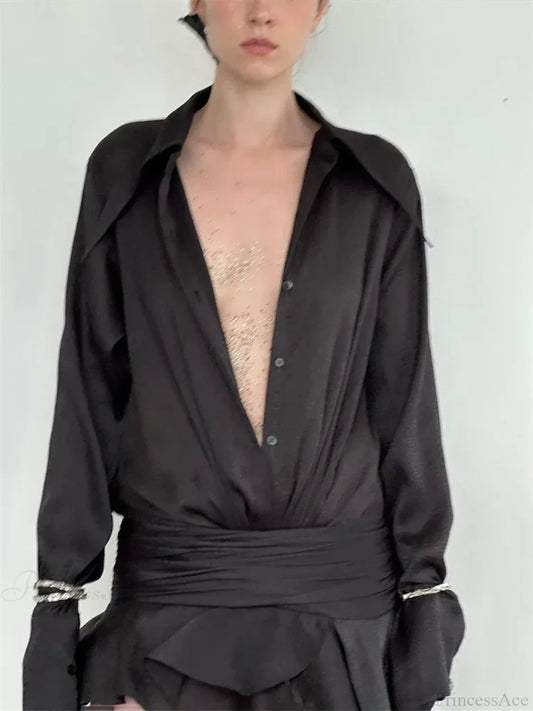 White Ruffled Mini Dress Black / S minidress-250223