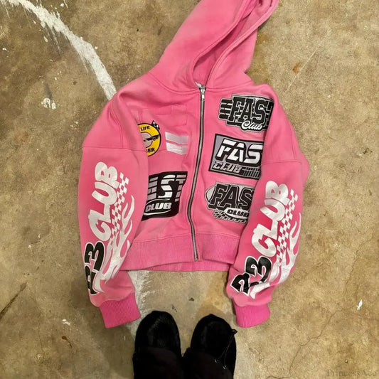 Y2K Retro Letter Hoodie
