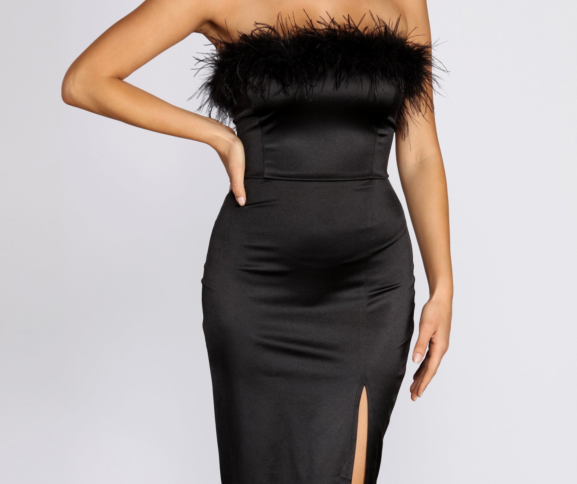 Robin Formal Stylish Satin Midi Dress S.o. Short Dresses