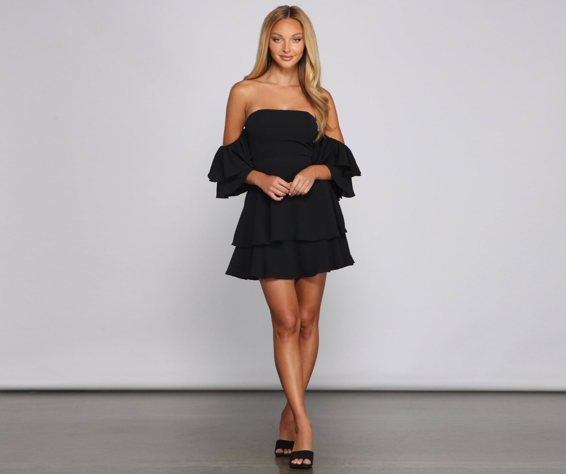 Ravishing Ruffles Stylish A-Line Mini Dress Dressy Dresses