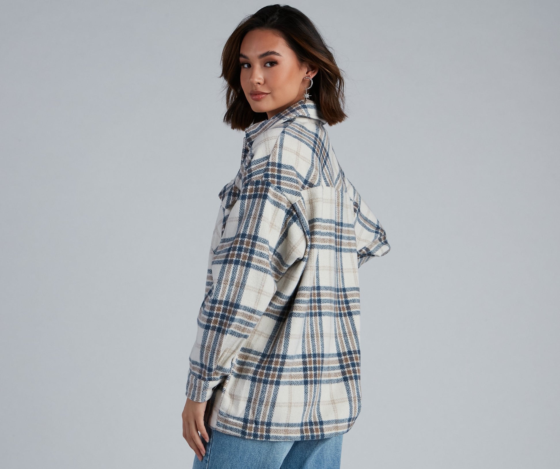 Plaid Shacket - Chill Out Casual Woven Jackets