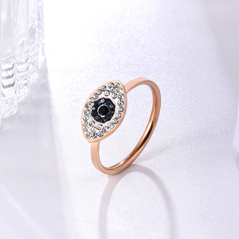 Eye Of God Rose Gold 14K Titanium Steel Rings