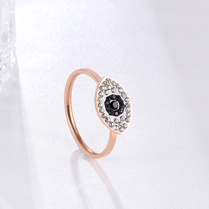 Eye Of God Rose Gold 14K Titanium Steel Rings