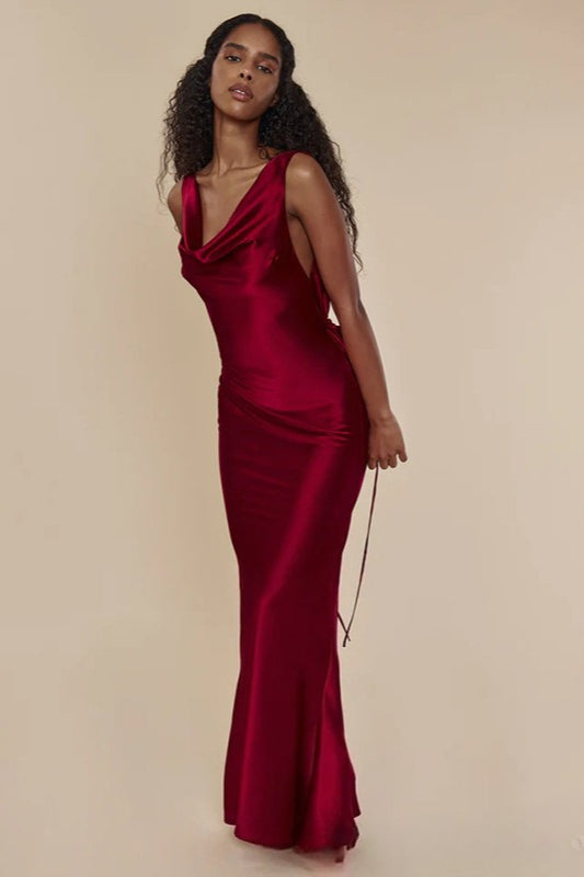 Rückenfreies, elegantes Maxi-Abendkleid