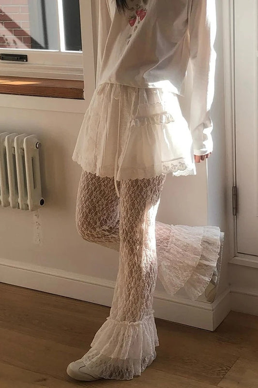 Gothic Rüschen Patchwork Hose 