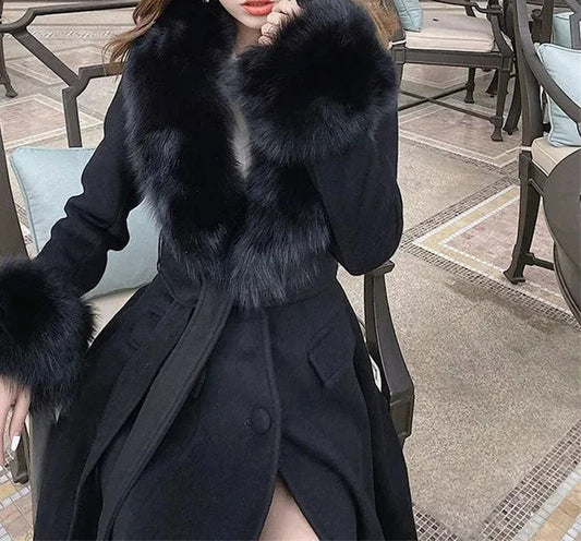 Red Wool Wrapped Waist Coat Coats-241208