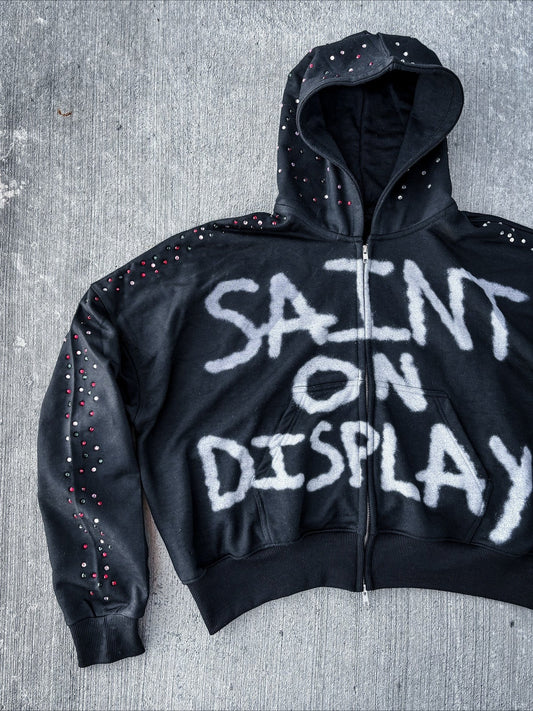 Gothic Rock Letter Print Hoodie