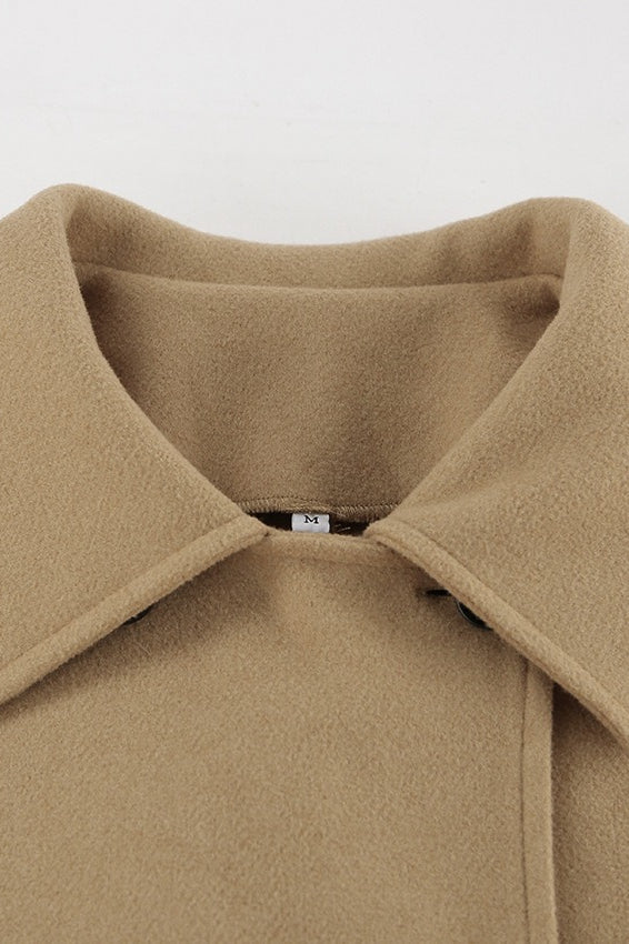 Batwing Sleeve Wool Blend Coat coats