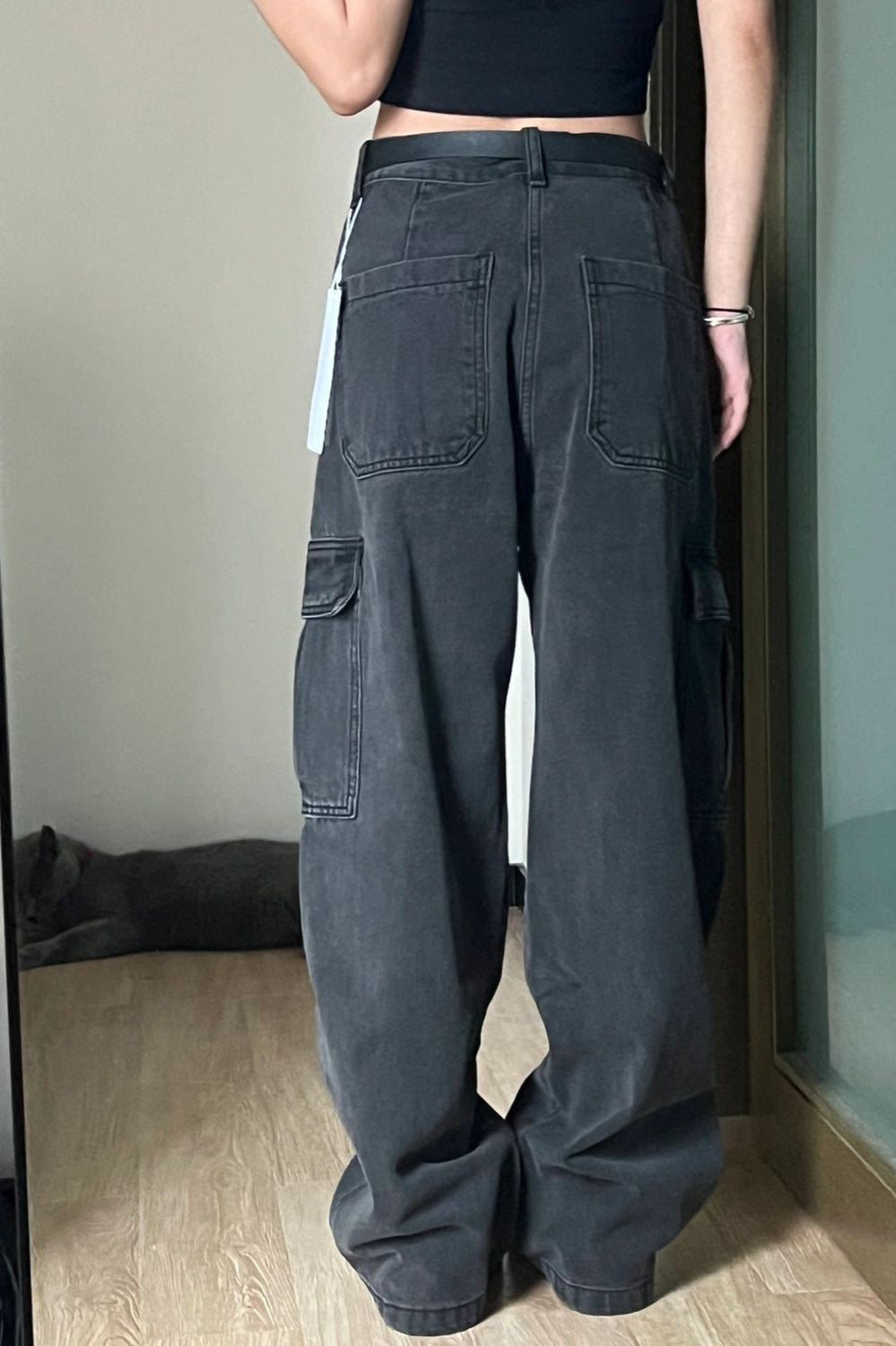Retro Denim Multi Pocket Cargo Pants