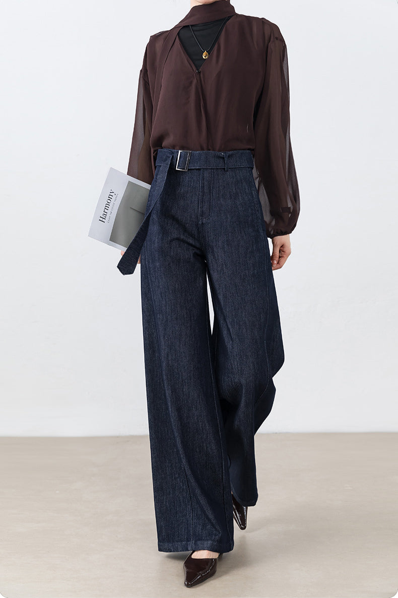 High Waist Loose Straight Leg Jeans