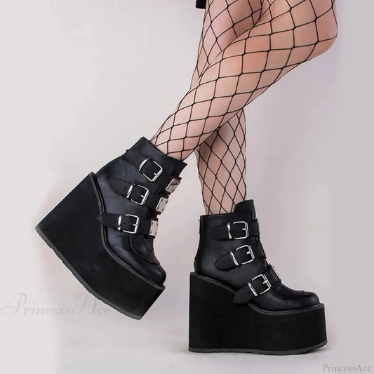 2021 Rebel Gothic Wedge Costume Ankle Boot