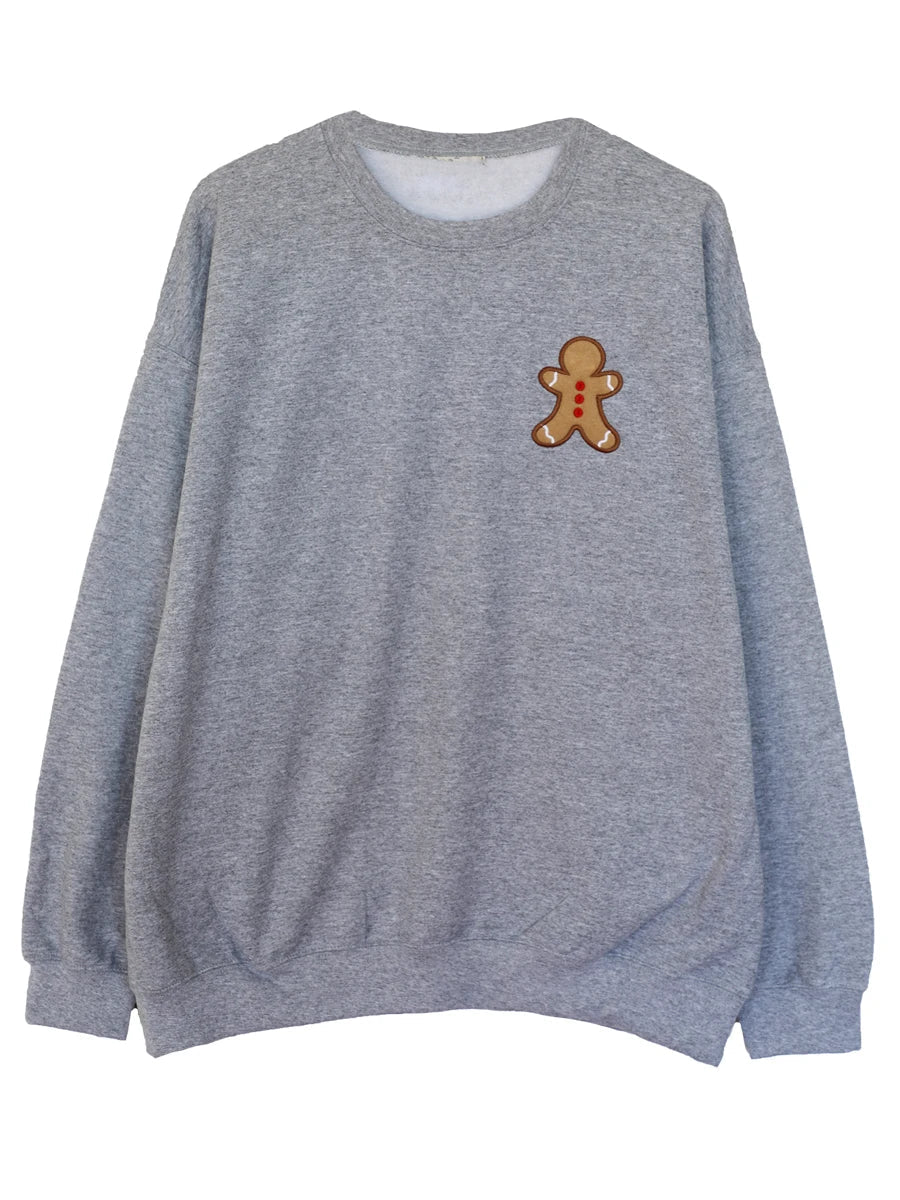 Gingerbread Crew Neck Christmas Hoodie Hoodies-L