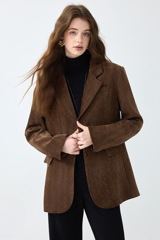 Vintage-Blazer in Unifarben