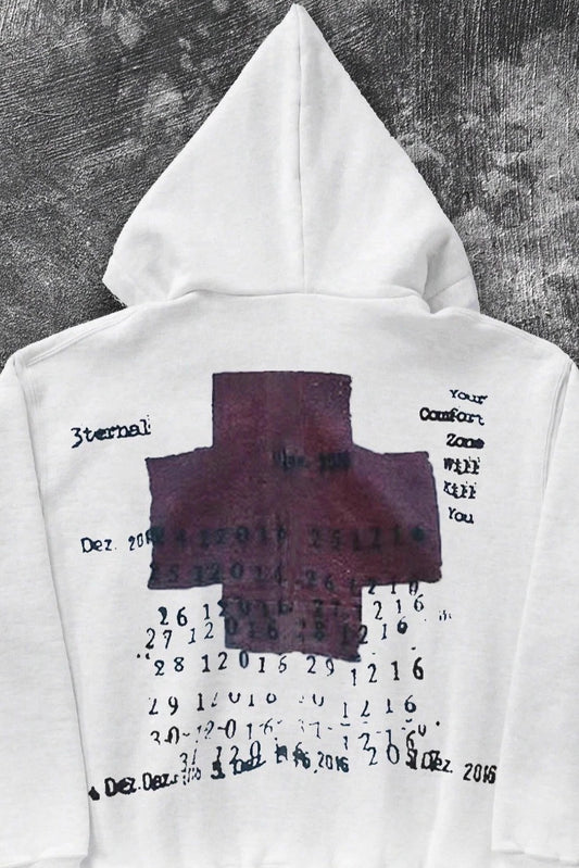 Cross Letter Pullover Hoodie