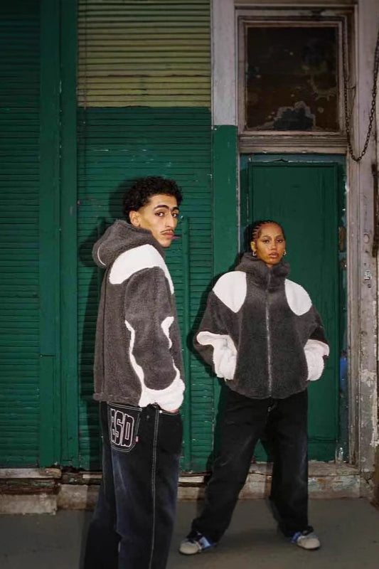 Sherpa Panel Zip Hoodie